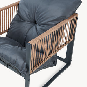Conjunto de muebles de jardín Karg mesa + sofá + 2 sillones [casa.pro]