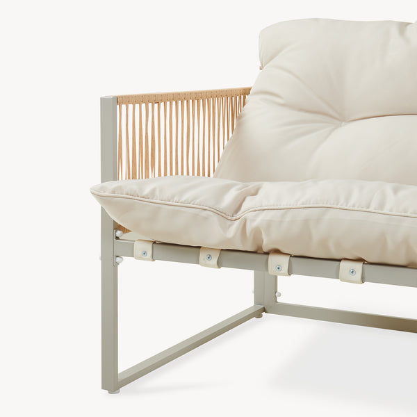 Conjunto de muebles de jardín Karg mesa + sofá + 2 sillones [casa.pro]