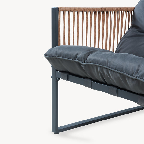 Conjunto de muebles de jardín Karg mesa + sofá + 2 sillones [casa.pro]
