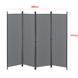 Separador de ambientes Huesca de 4 piezas 200x171 cm varios colores en.casa