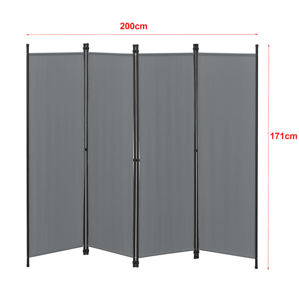 Separador de ambientes Huesca de 4 piezas 200x171 cm varios colores en.casa