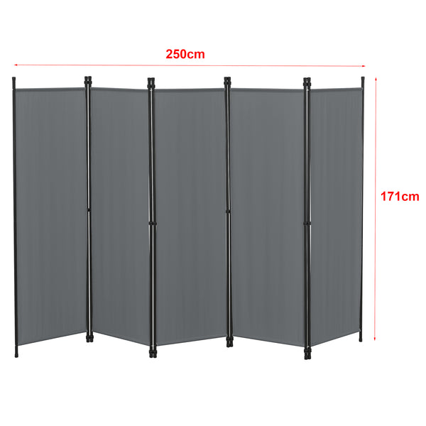 Separador de ambientes Huesca de 5 piezas 250x171 cm varios colores en.casa