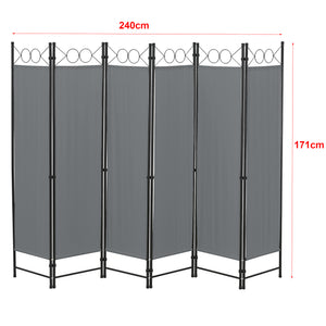 Separador de ambientes Saragossa de 6 piezas 240x171 cm varios colores en.casa