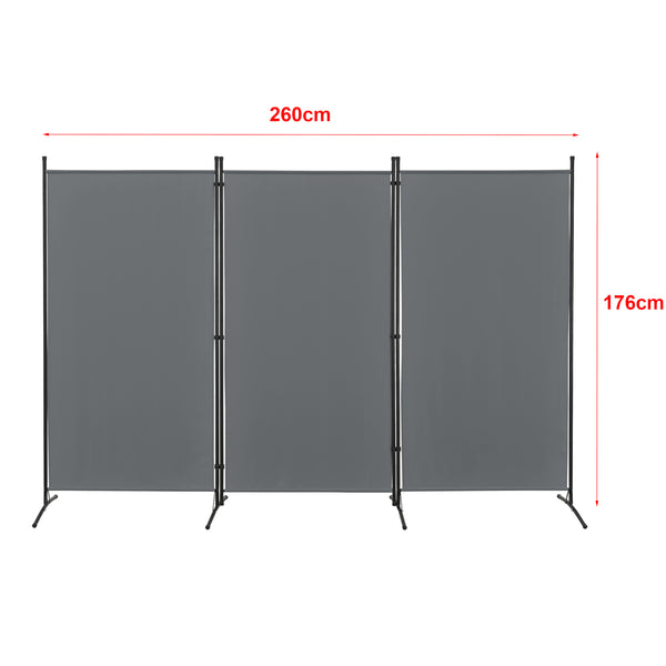 Separador de ambientes Teruel de 3 piezas 260x176 cm varios colores en.casa