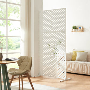 Tabique interior Kekan acero 200x100x50 cm blanco [casa.pro] - premiumXL