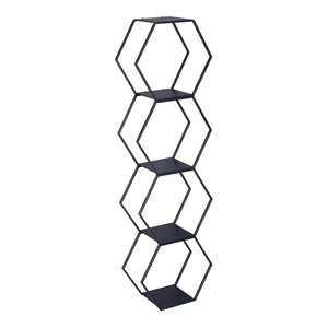 Conjunto de estanterías Tand acero negro [en.casa]