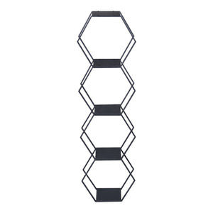 Conjunto de estanterías Tand acero negro [en.casa]