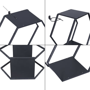 Conjunto de estanterías Tand acero negro [en.casa]