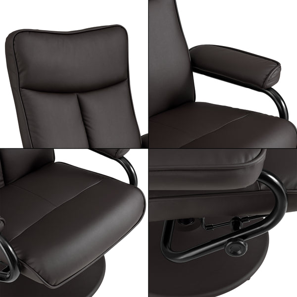 Sillón relax Lohja con reposapiés en conjunto varios colores [en.casa]