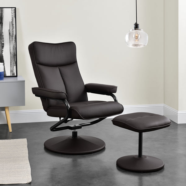 Sillón relax Lohja con reposapiés en conjunto varios colores [en.casa]
