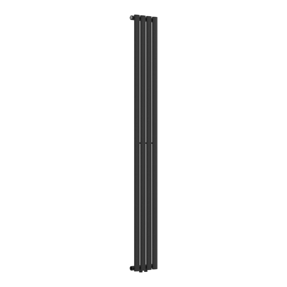 Radiador de tubo de diseño Nore negro 180x24cm de una capa 484W [neu.haus]