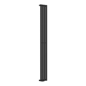 Radiador de tubo de diseño Nore negro 180x24cm de una capa 484W [neu.haus]