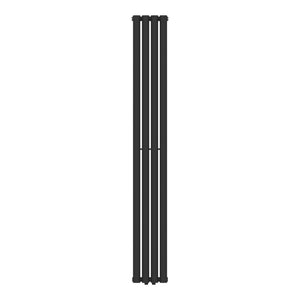Radiador de tubo de diseño Nore negro 180x24cm de una capa 484W [neu.haus]