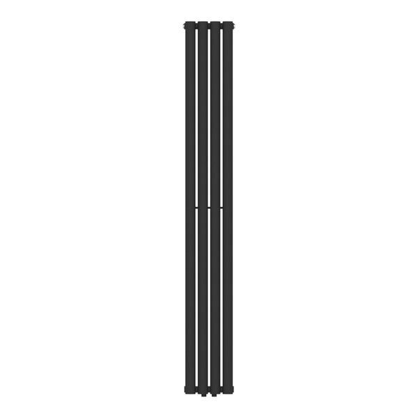 Radiador de tubo de diseño Nore negro 180x24cm de una capa 484W [neu.haus]