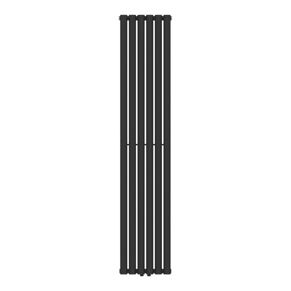 Radiador de tubo de diseño Nore Negro 180x36cm Monocapa 707W [neu.haus]