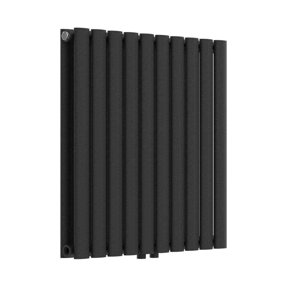 Radiador de tubo de diseño Nore Negro 60x60cm Doble capa 800W [neu.haus]