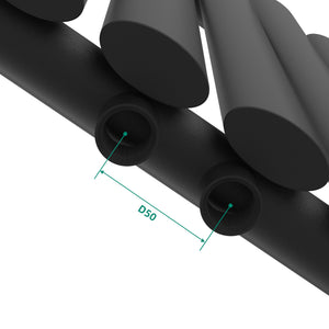 Radiador de tubo de diseño Nore Negro 60x60cm Monocapa 449W [neu.haus]