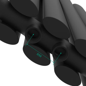 Radiador de tubo de diseño Nore Negro 60x90cm Doble capa 1180W [neu.haus]