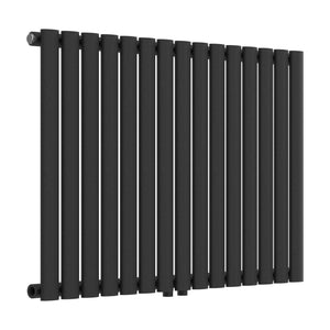 Radiador de tubo de diseño Nore negro 60x90cm de una capa 653W [neu.haus]