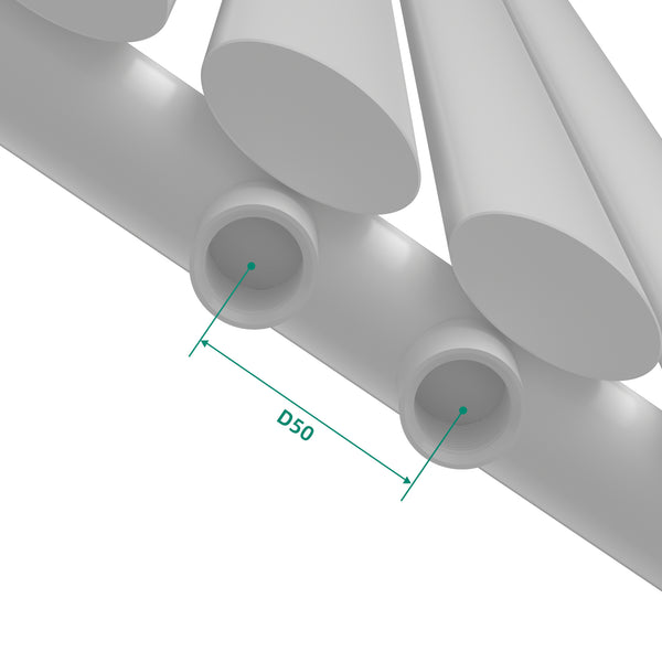 Radiador de tubo de diseño Nore Blanco 160x24cm Monocapa 438W [neu.haus]