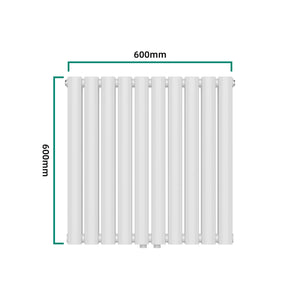 Radiador de tubo de diseño Nore Blanco 60x60cm Doble capa 800W [neu.haus]