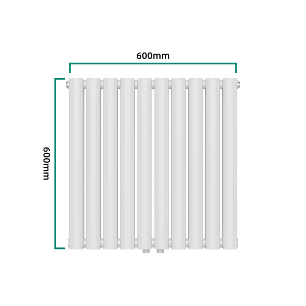 Radiador de tubo de diseño Nore Blanco 60x60cm Doble capa 800W [neu.haus]