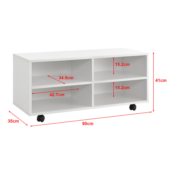 Mueble bajo móvil Gränne 90x35x41cm varios colores [en.casa]