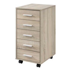 Contenedor rodante Estocolmo 63x33x38 cm con 5 cajones en varios colores en.casa