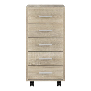 Contenedor rodante Estocolmo 63x33x38 cm con 5 cajones en varios colores en.casa