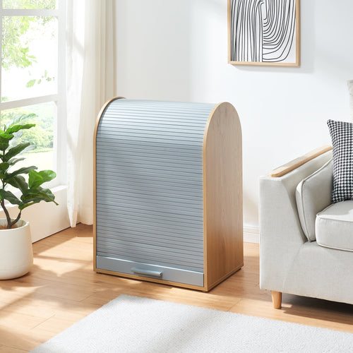 Armario persiana Kavlinge 80x60x40 cm Bambú/Gris [en.casa]