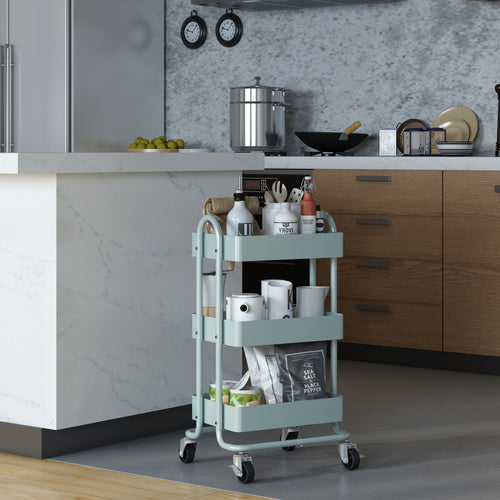 Carro de cocina Pyhäntä acero [en.casa] - premiumXL