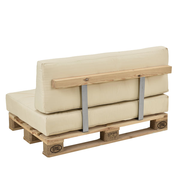 Cojín para respaldo Cojín de esquina Cojín para asiento para sofá de palets euro Cojines para palets Almohadilla para interior/exterior Almohadón Muebles + palet [en.casa]