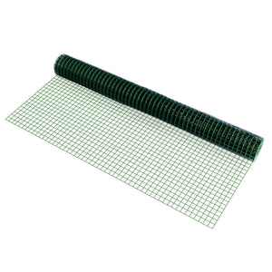 Malla de alambre (4 esquinas) (1m x 5m) (verde) Malla soldada Alambre para voladeras Malla de alambre para cercas [pro.tec]