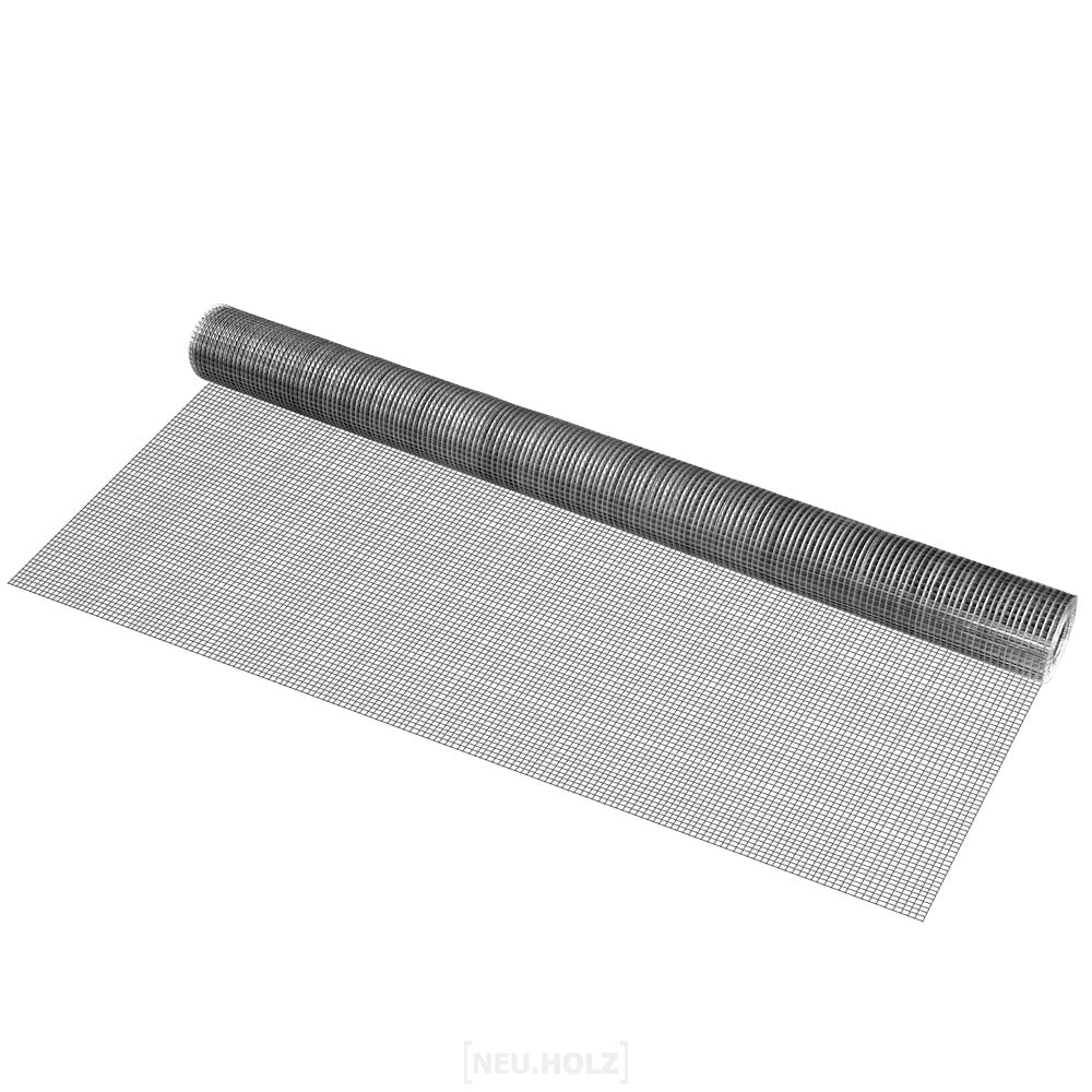 Valla de malla 1x5 m/rollo acero galvanizado gris pro.tec - premiumXL