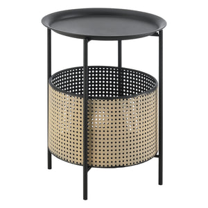 Mesa auxiliar Beaumont negro/beige varios tamaños en.casa