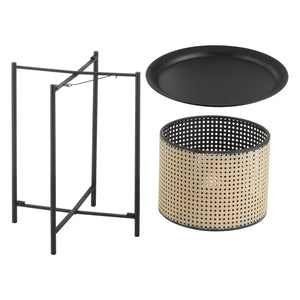 Mesa auxiliar Beaumont negro/beige varios tamaños en.casa