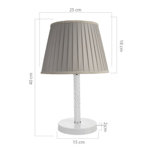 Lámpara de mesa Kilbride E27 metal vidrio textil en varios colores [lux.pro]