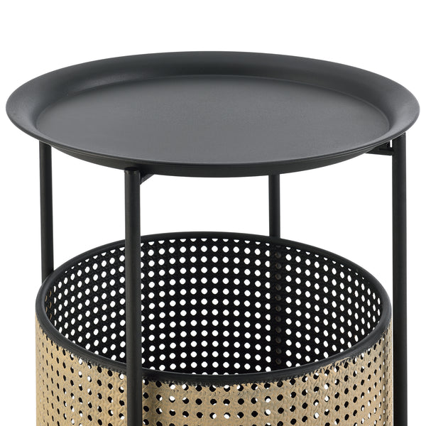 Mesa auxiliar Beaumont negro/beige varios tamaños en.casa