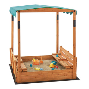Caja de arena Pitsunda con techo ajustable en altura 145x118x118cm [en.casa]