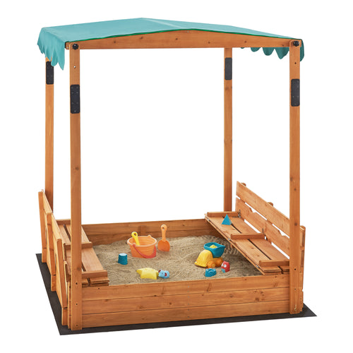 Caja de arena Pitsunda con techo ajustable en altura 145x118x118cm [en.casa]