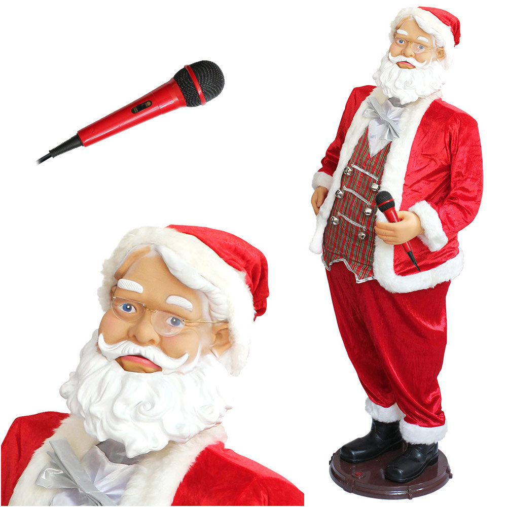 [lux.pro] Figura de Papá Noel (150 y 200 cm) cantando/bailando