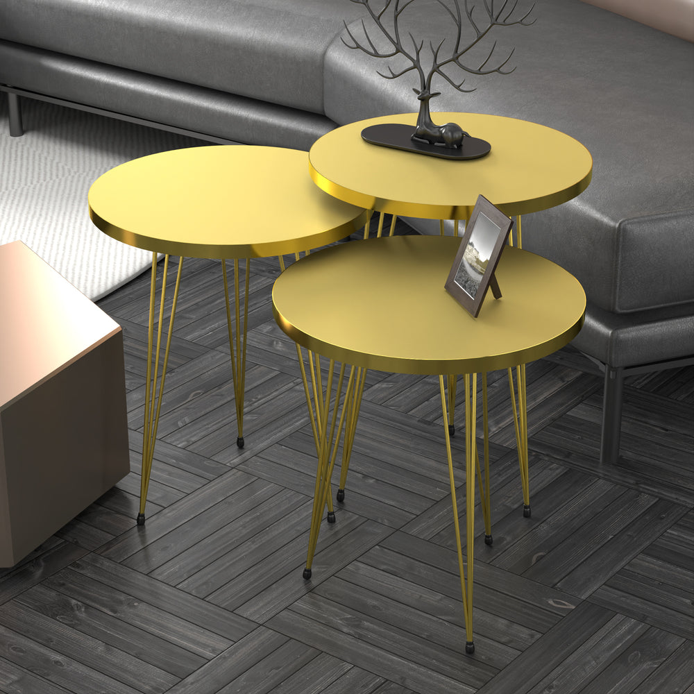 Mesa auxiliar Skibby en juego de 3 en varios colores [en.casa] - premiumXL