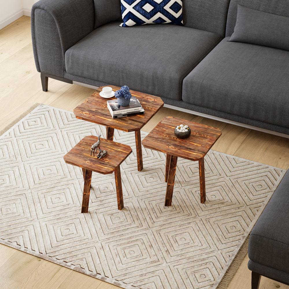 Mesa auxiliar Masku juego de 3 en varios colores [en.casa] - premiumXL