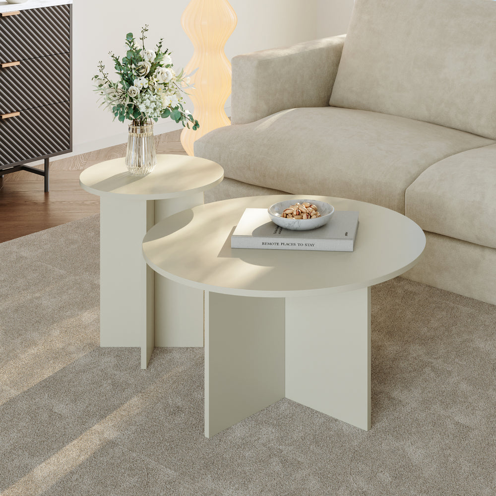 Mesa auxiliar juego de 2 Verummetka [en.casa]