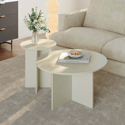 Mesa auxiliar juego de 2 Verummetka [en.casa]