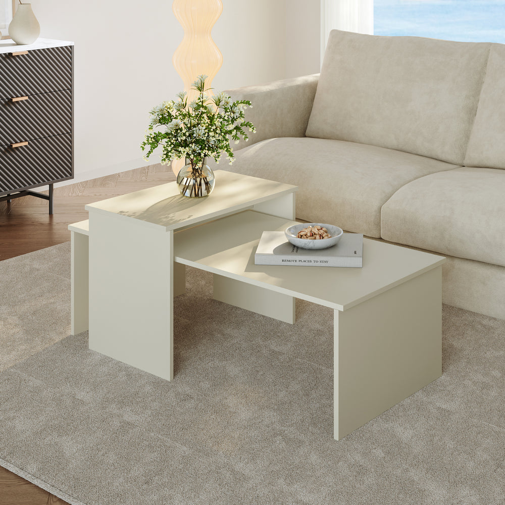 Mesa de comedor conjunto de 2 Sotapim [en.casa]