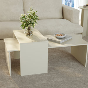 Mesa de comedor conjunto de 2 Sotapim [en.casa]