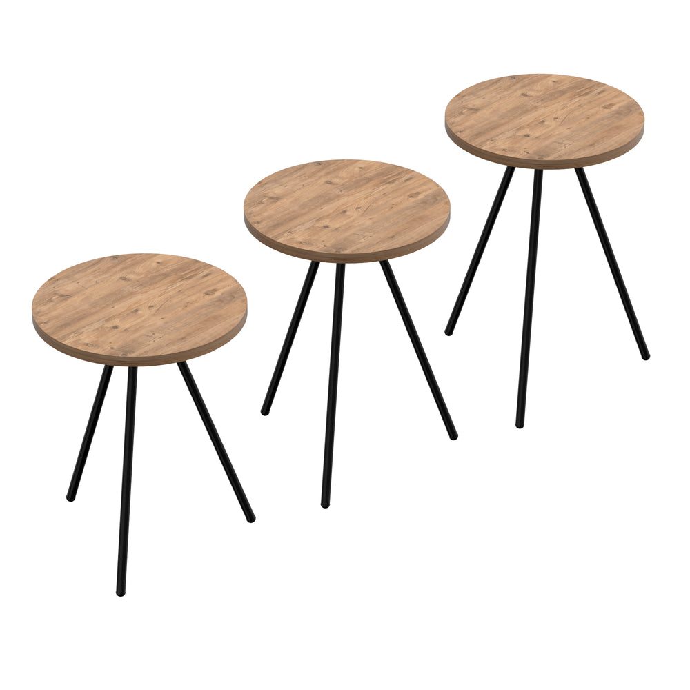 Mesa auxiliar Ølgod juego de 3 en varios colores [en.casa] - premiumXL