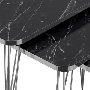 Mesa de comedor Samsø juego de 3 en varios colores [en.casa]