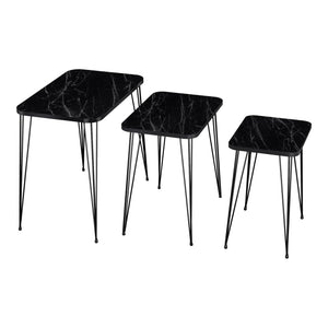 Mesa de comedor Rudkøbing juego de 3 en varios colores [en.casa]